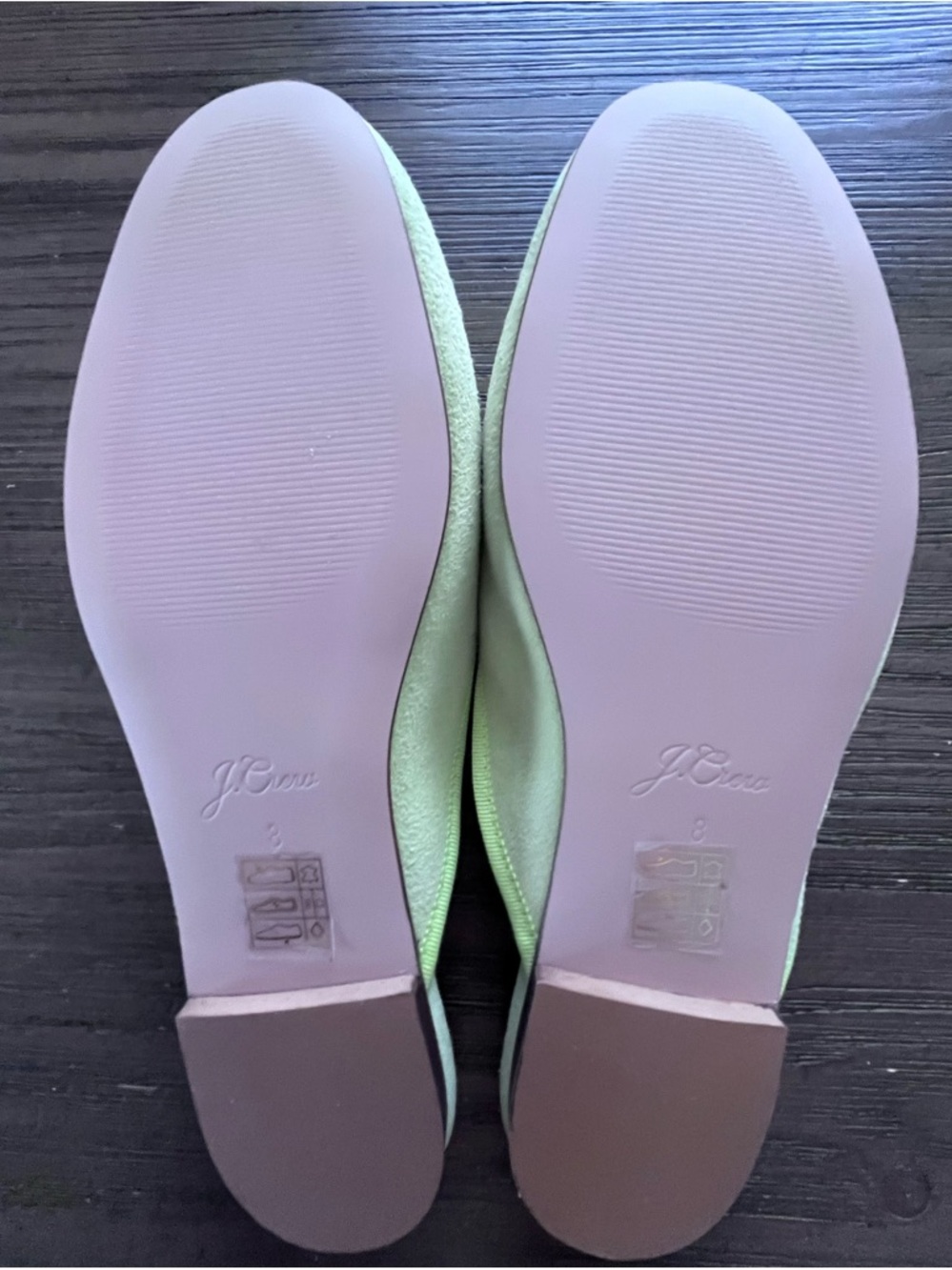 J Crew Suede Ballet Mule Size 8 ~ Crisp Aloe - Picture 6 of 14
